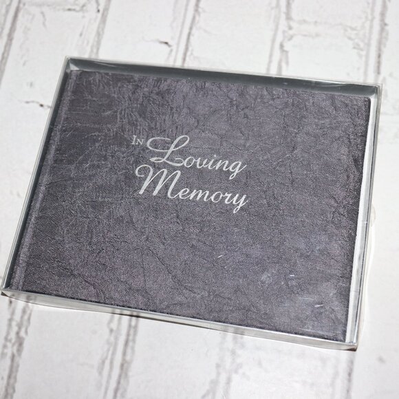 📖 In Loving Memory Book · NWT Funeral & Memorial Keepsake · Gray · Still in Box - Picture 1 of 6
